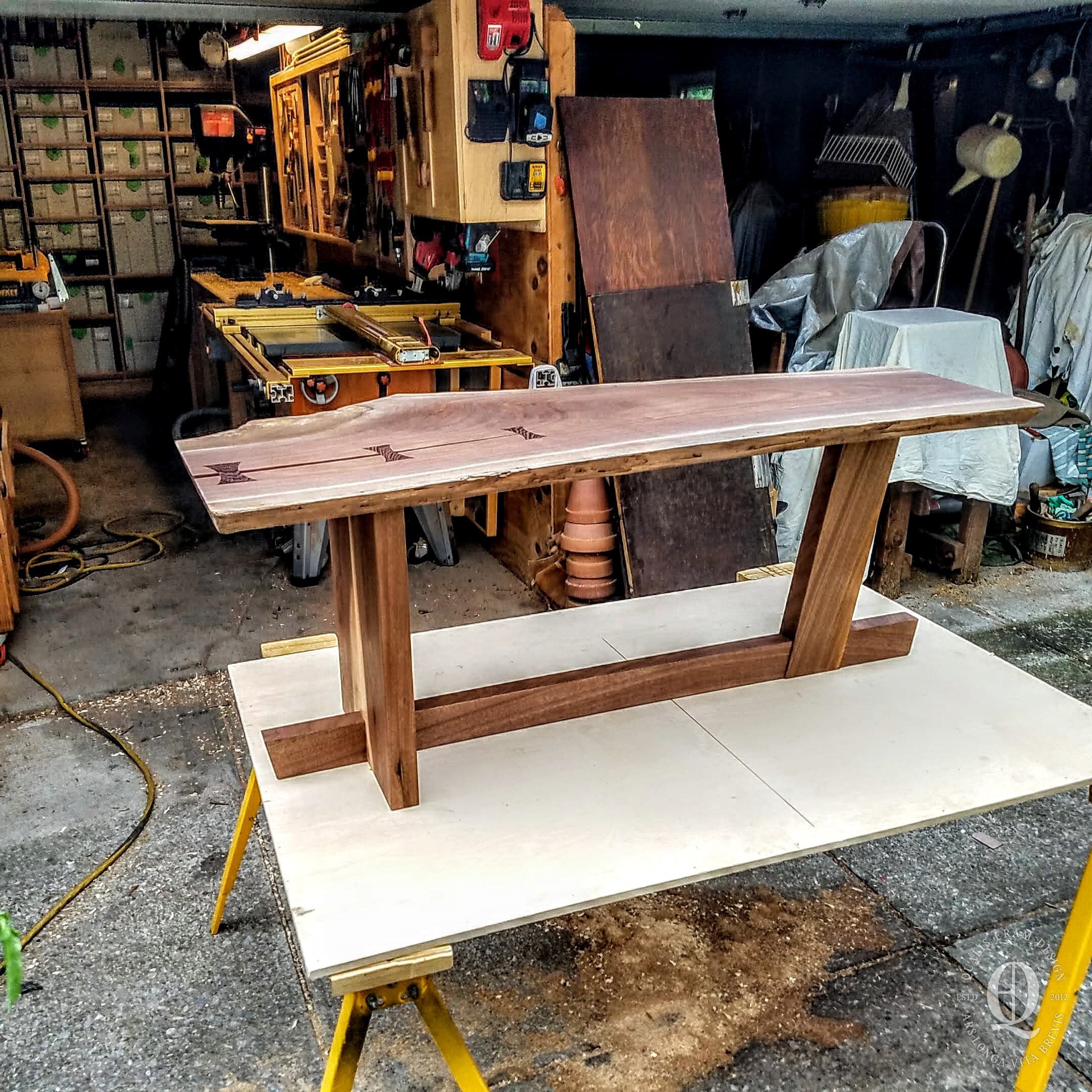Walnut Live-Edge Console